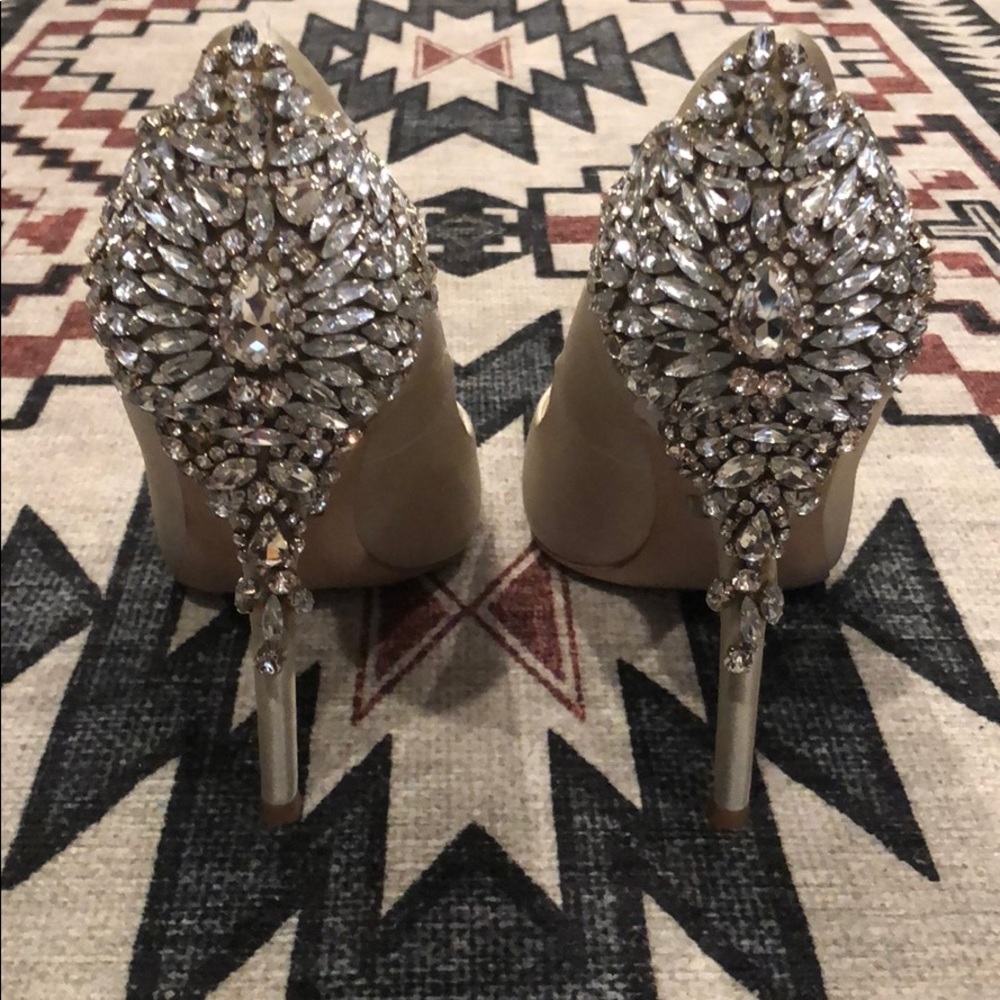 Ivory Badgley Mischka Embellished Stilettos